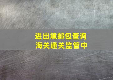 进出境邮包查询 海关通关监管中